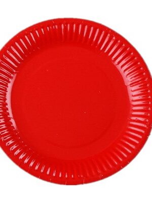 Talerzyki papierowe czerwone 7cali 6szt