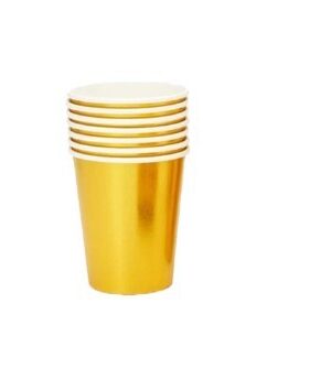 Kubeczki papierowe złote, 6szt