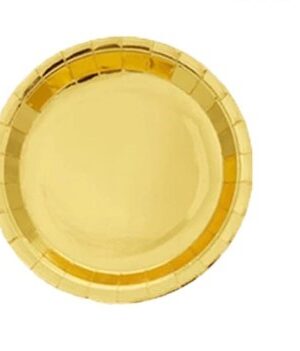 Talerzyki papierowe złote 7cali 6szt