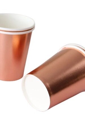 Kubeczki papierowe rose gold 6szt