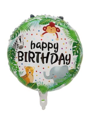 Balon foliowy Happy Birthday Zwierzątka 45x45cm