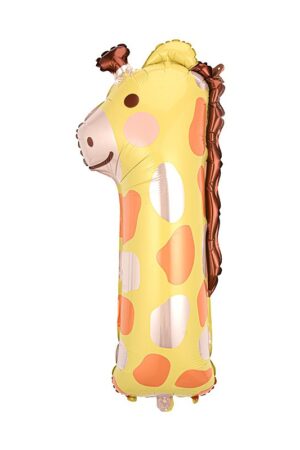 Balon foliowy cyfra 1 zwierzątka 40cali