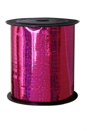 Wstążka plastikowa fuksja, różowa holograficzna 225m