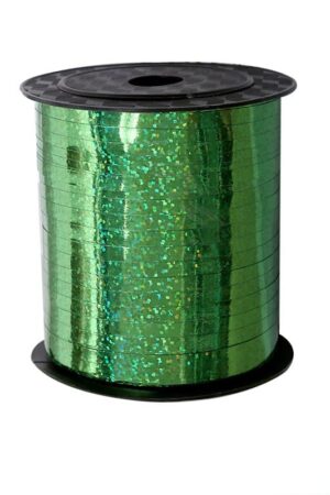Wstążka plastikowa zielona holograficzna 225m