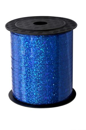 Wstążka plastikowa granatowa, niebieska holograficzna 225m