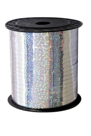 Wstążka plastikowa srebrna holograficzna 225m