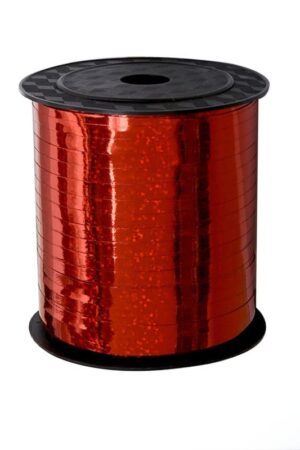 Wstążka plastikowa czerwona holograficzna 225m