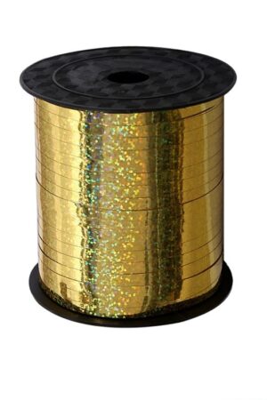 Wstążka plastikowa złota holograficzna 225m
