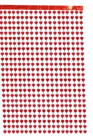 Kurtyna imprezowa serca czerwona 100x200cm