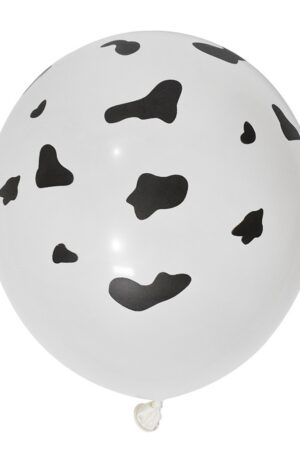 Balon lateksowy z nadrukiem krowa 12cali, 100szt Animal Print