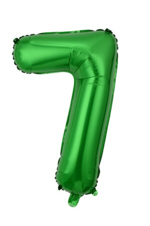 Balon foliowy cyfra 7 zielony, 40 cali