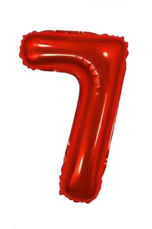 Balon foliowy cyfra 7 czerwona, 40 cali