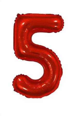 Balon foliowy cyfra 5 czerwona, 40 cali