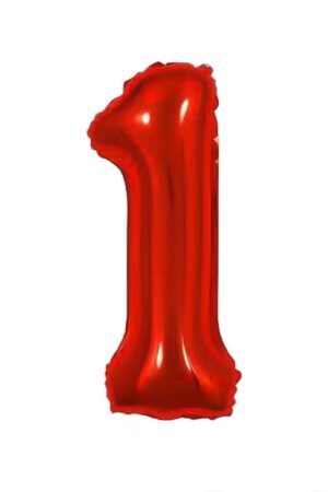 Balon foliowy cyfra 1 czerwona, 40 cali