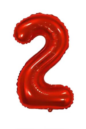 Balon foliowy cyfra 2 czerwona, 40 cali