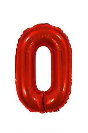 Balon foliowy cyfra 0 czerwona, 40 cali