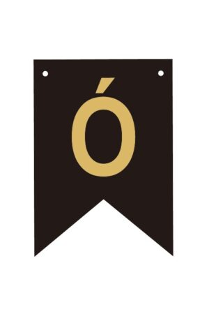 Baner czarno złoty litera Ó 16,5 cm