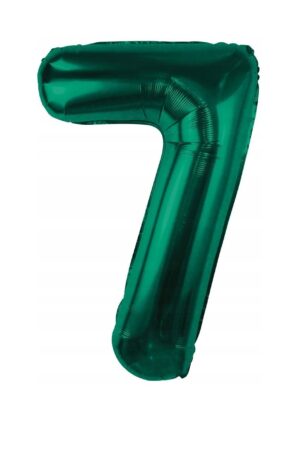 Balon foliowy cyfra 7 butelkowa zieleń, 32cale zielony