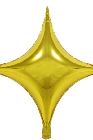 Balon foliowy gwiazda 26 cali czteroramienna złota