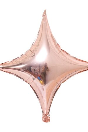 Balon foliowy gwiazda 26 cali czteroramienna rose gold