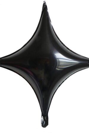 Balon foliowy gwiazda 26 cali czteroramienna czarna