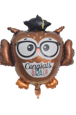 Balon foliowy Sowa Gratulacje Congrats 72x72cm