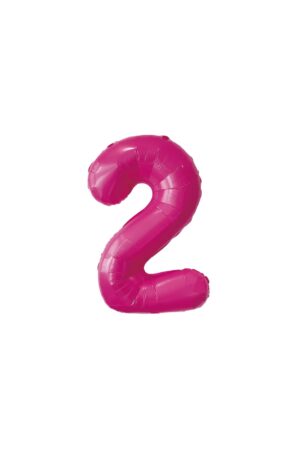 Balon foliowy cyfra 2 różowy,, 32cale