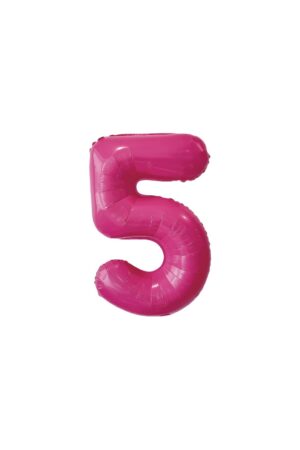 Balon foliowy cyfra 5 różowy,, 32cale