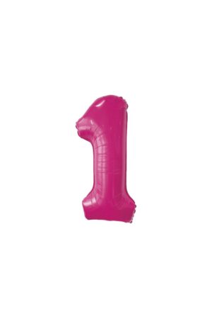 Balon foliowy cyfra 1 różowy 32cale