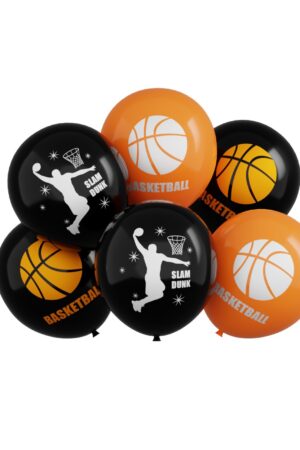 Balon lateksowy koszykówka, 12 cali 6szt piłka koszykowa