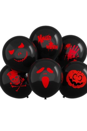 Balon lateksowy Halloween, 12 cali 6szt