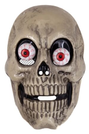 Maska Halloween Czaszka z ruchomymi oczami