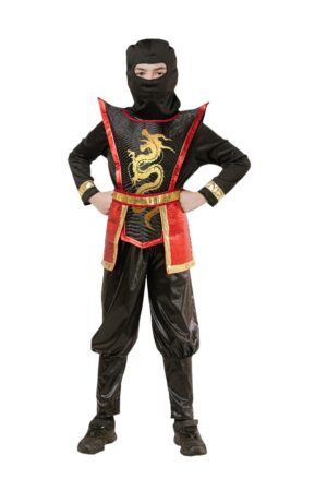 Strój przebranie Ninja rozm. M 120-130cm