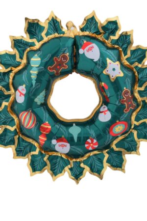 Balon foliowy Wianek Stroik Boże Narodzenie 80x67cm