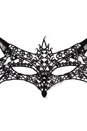 Maska wenecka karnawałowa czarna Lis Lisek