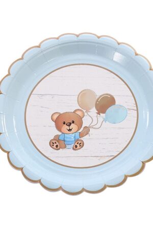 Talerzyki papierowe Miś 9cali 6szt