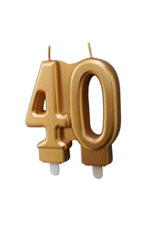 Świeczka złota cyfra 40