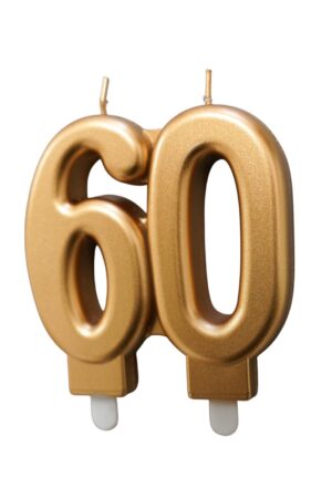 Świeczka złota cyfra 60