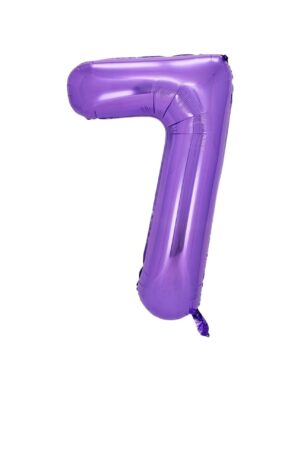 Balon foliowy cyfra 7 fioletowa, 40 cali