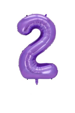 Balon foliowy cyfra 2 fioletowa, 40 cali