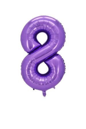 Balon foliowy cyfra 8 fioletowa, 40 cali