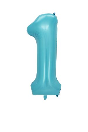 Balon foliowy cyfra 1 niebieska, 40 cali