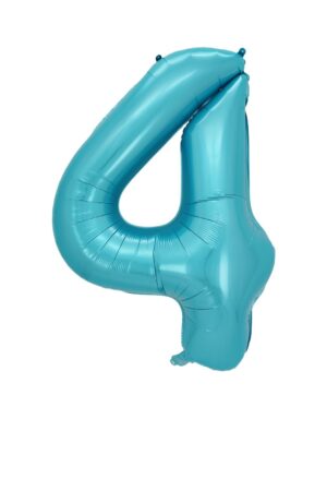 Balon foliowy cyfra 4 niebieska, 40 cali