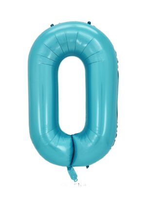 Balon foliowy cyfra 0 niebieska, 40 cali