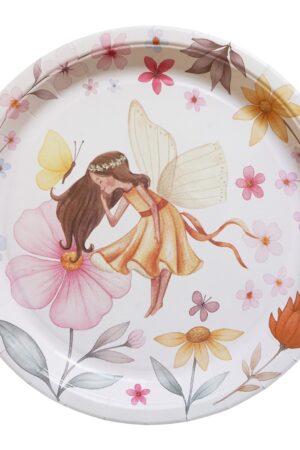 Talerzyki papierowe Wróżki 6szt,9cali