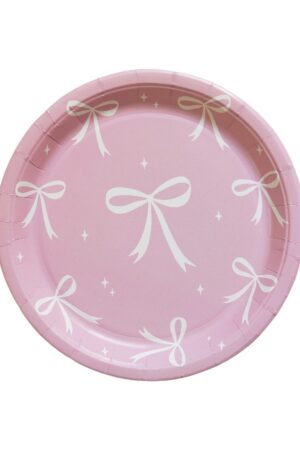 Talerzyki papierowe Kokardki 6szt