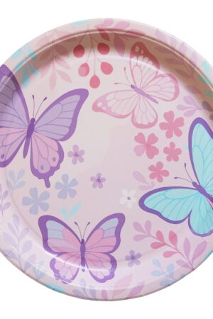Talerzyki papierowe Motyl 6szt,9cali