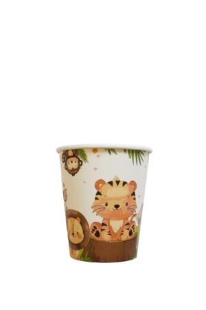 Kubeczki papierowe Zwierzątka Wild 6szt