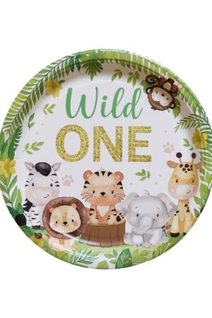 Talerzyki papierowe Zwierzątka, Wild 6szt