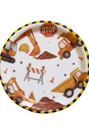 Talerzyki papierowe Maszyny Budowlane 6szt,